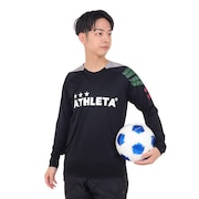 (メンズ)サッカー フットサルウェア 長袖プラクティスシャツ XE-449 BLK