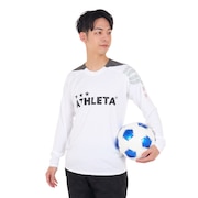(メンズ)サッカー フットサルウェア 長袖プラクティスシャツ XE-449 WHT