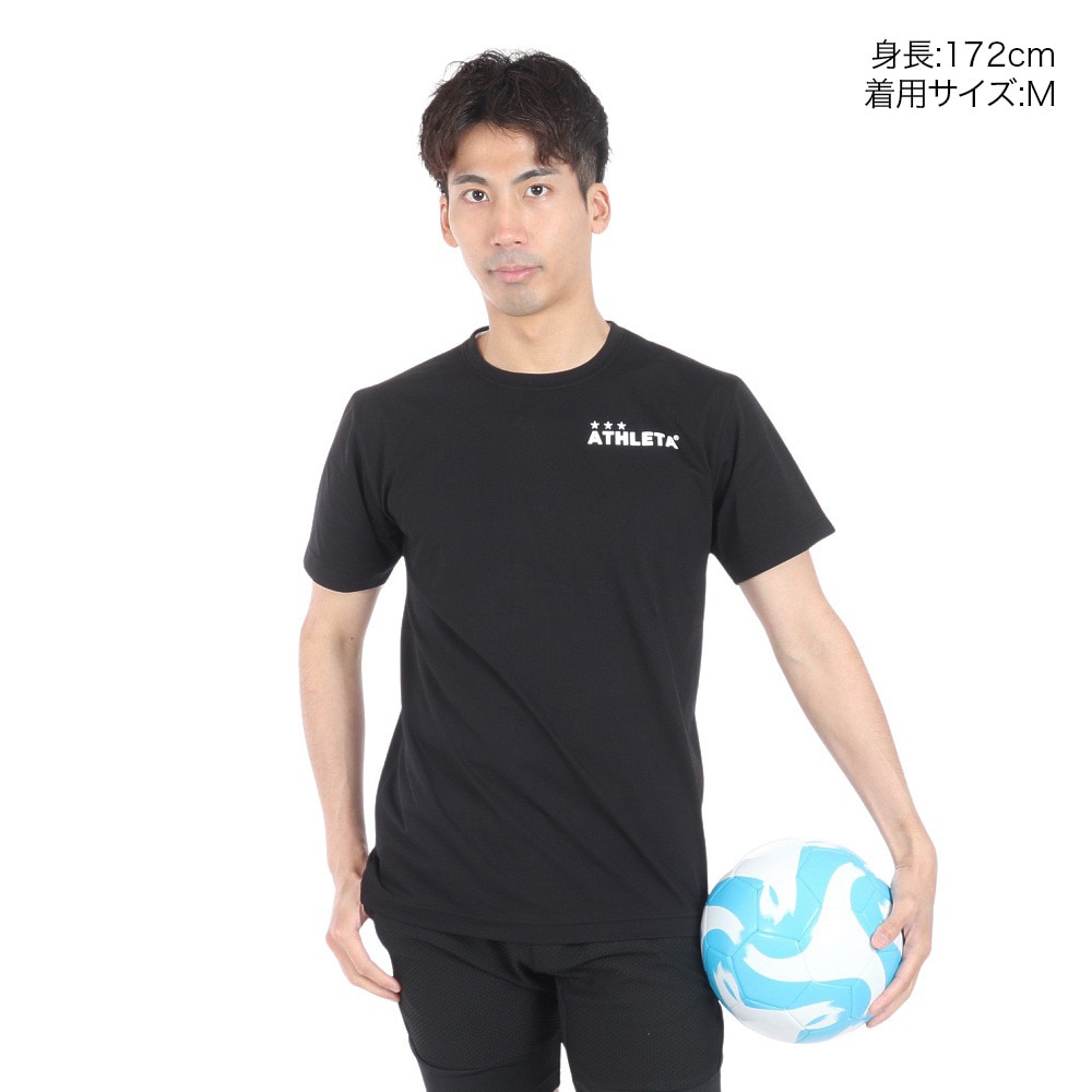 アスレタ（ATHLETA）（メンズ）サッカー フットサルウェア ロゴプラクティスTシャツ 18016 BLK