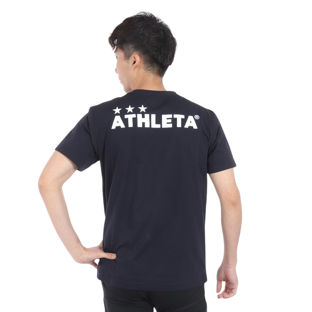 アスレタ（ATHLETA）（メンズ）サッカー フットサルウェア ロゴプラクティスTシャツ 18016 NVY 速乾
