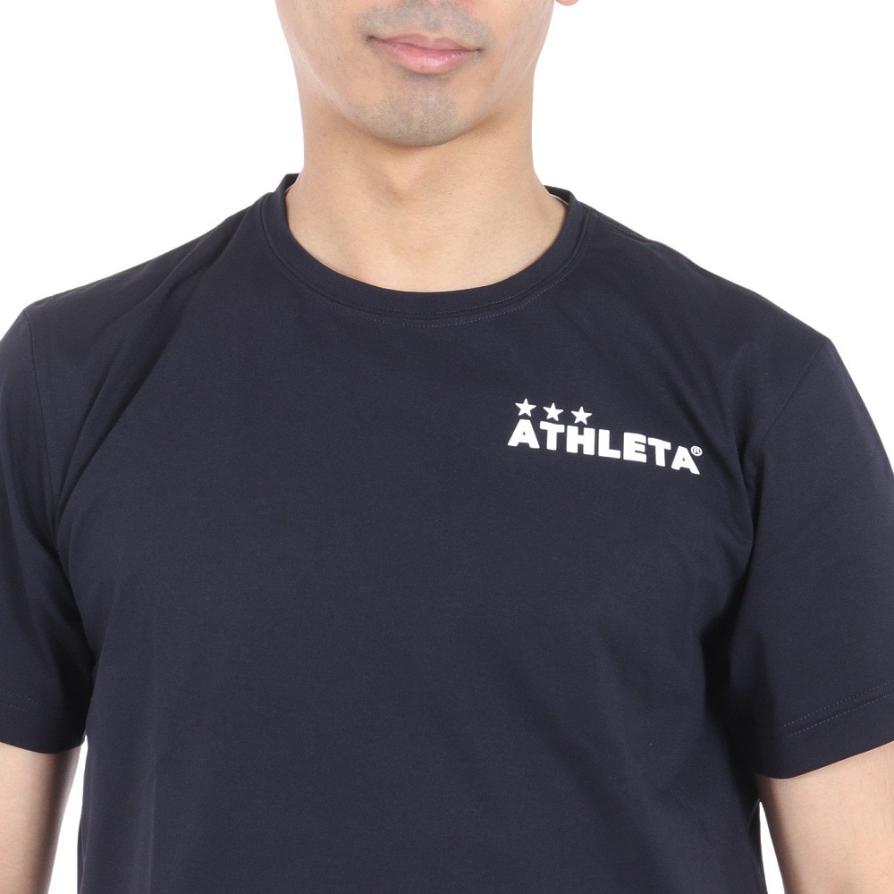 アスレタ（ATHLETA）（メンズ）サッカー フットサルウェア ロゴプラクティスTシャツ 18016 NVY 速乾