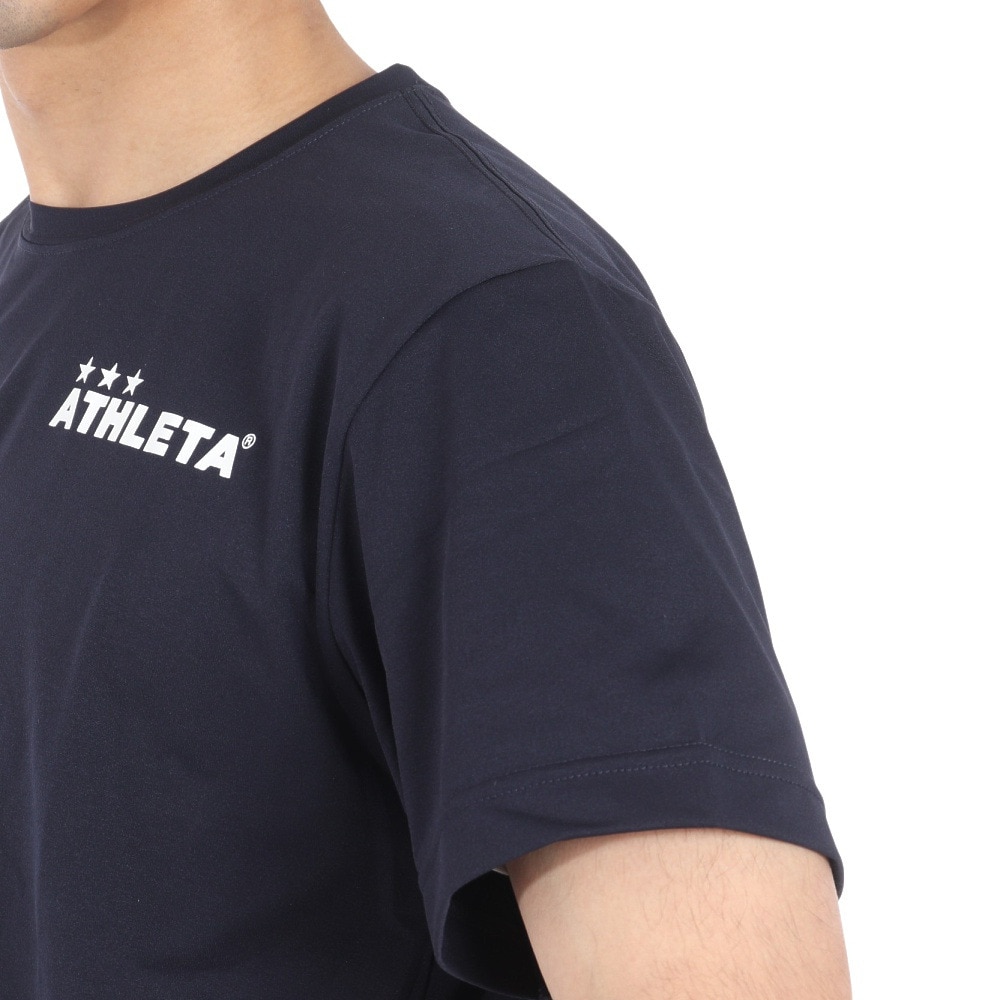 アスレタ（ATHLETA）（メンズ）サッカー フットサルウェア ロゴプラクティスTシャツ 18016 NVY 速乾
