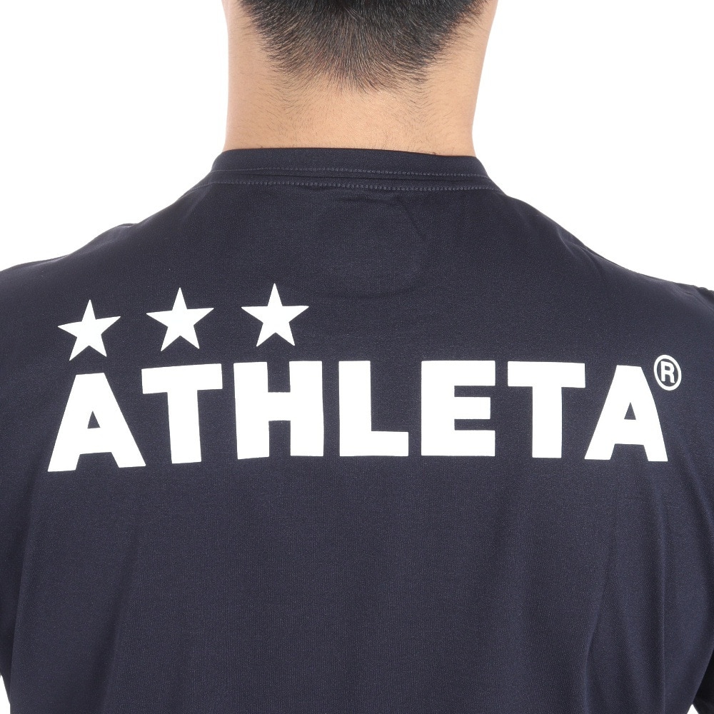 アスレタ（ATHLETA）（メンズ）サッカー フットサルウェア ロゴプラクティスTシャツ 18016 NVY 速乾