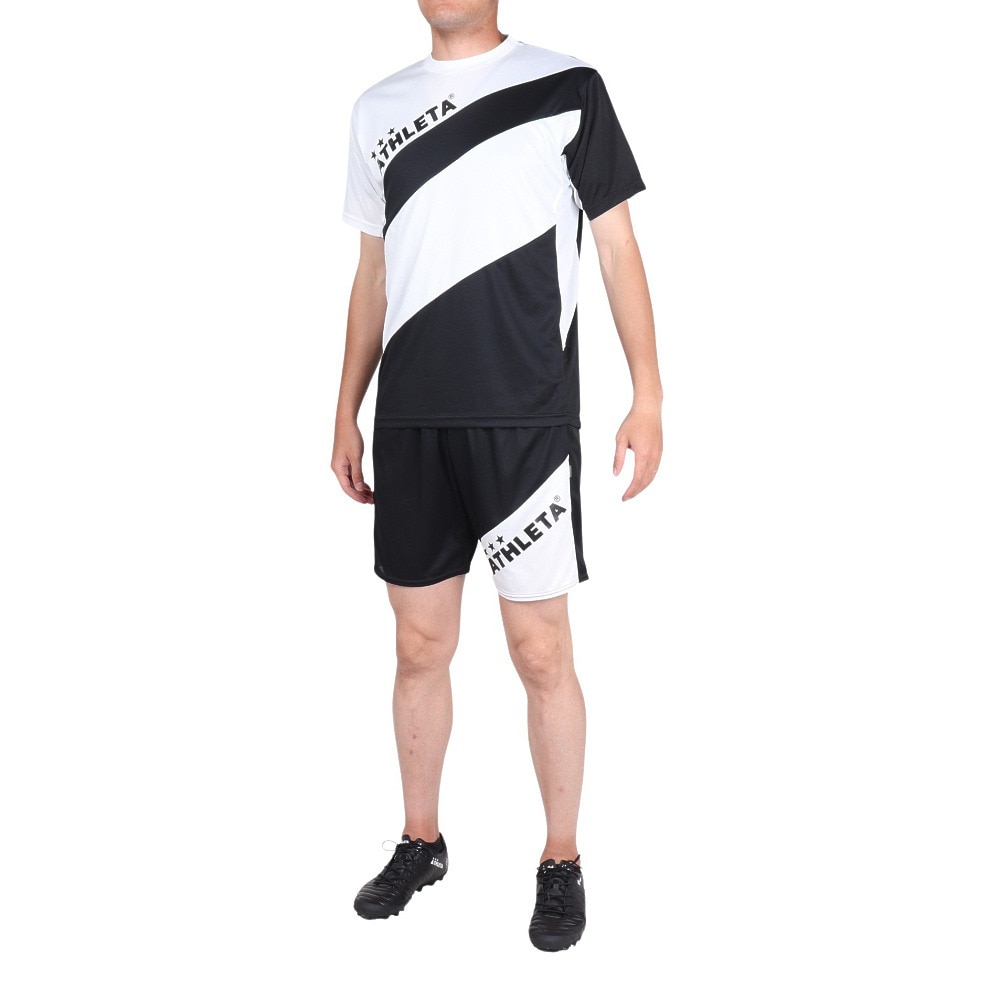 アスレタ（ATHLETA）（メンズ）サッカー フットサルウェア プラクティス 上下セット 2405 WHT/BLK