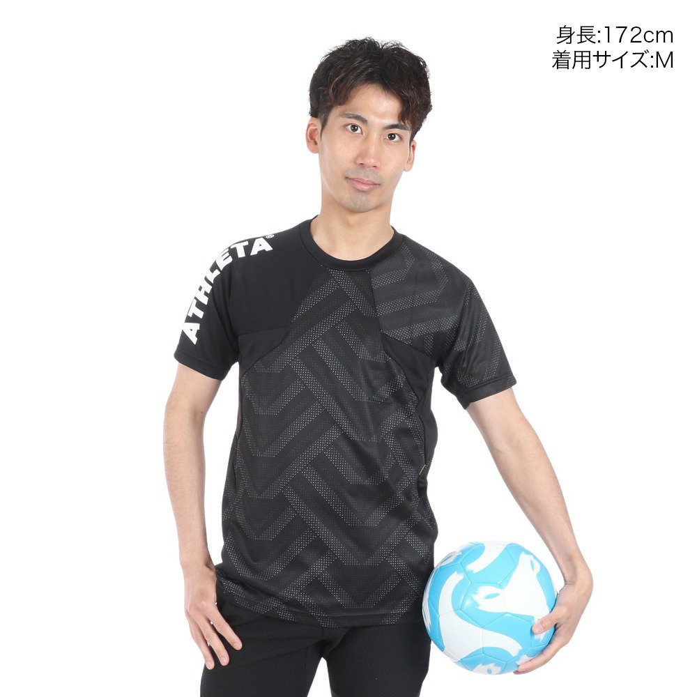 アスレタ（ATHLETA）（メンズ）サッカー フットサルウェア グラフィックプラクティスシャツ 2406 BLK