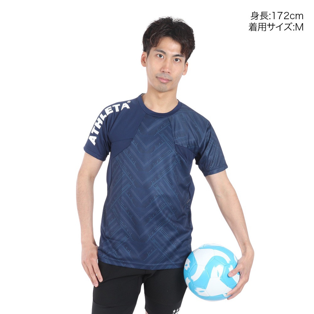 アスレタ（ATHLETA）（メンズ）サッカー フットサルウェア グラフィックプラクティスシャツ 2406 NVY