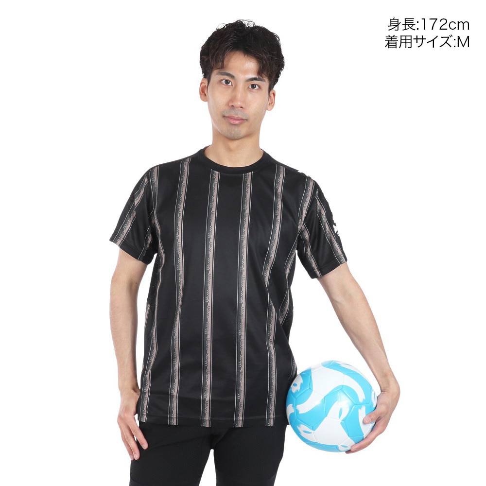 アスレタ（ATHLETA）（メンズ）サッカー フットサルウェア ストライププラクティスシャツ 2408 BLK