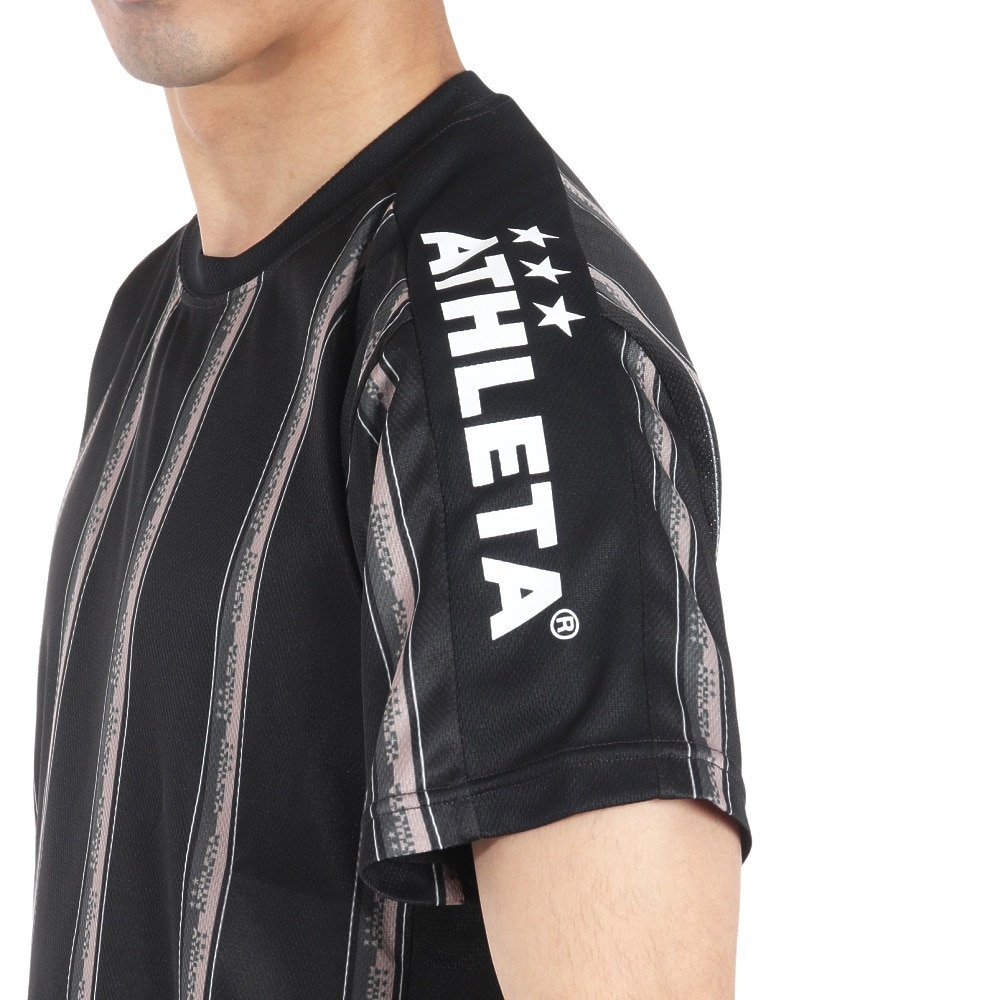 アスレタ（ATHLETA）（メンズ）サッカー フットサルウェア ストライププラクティスシャツ 2408 BLK