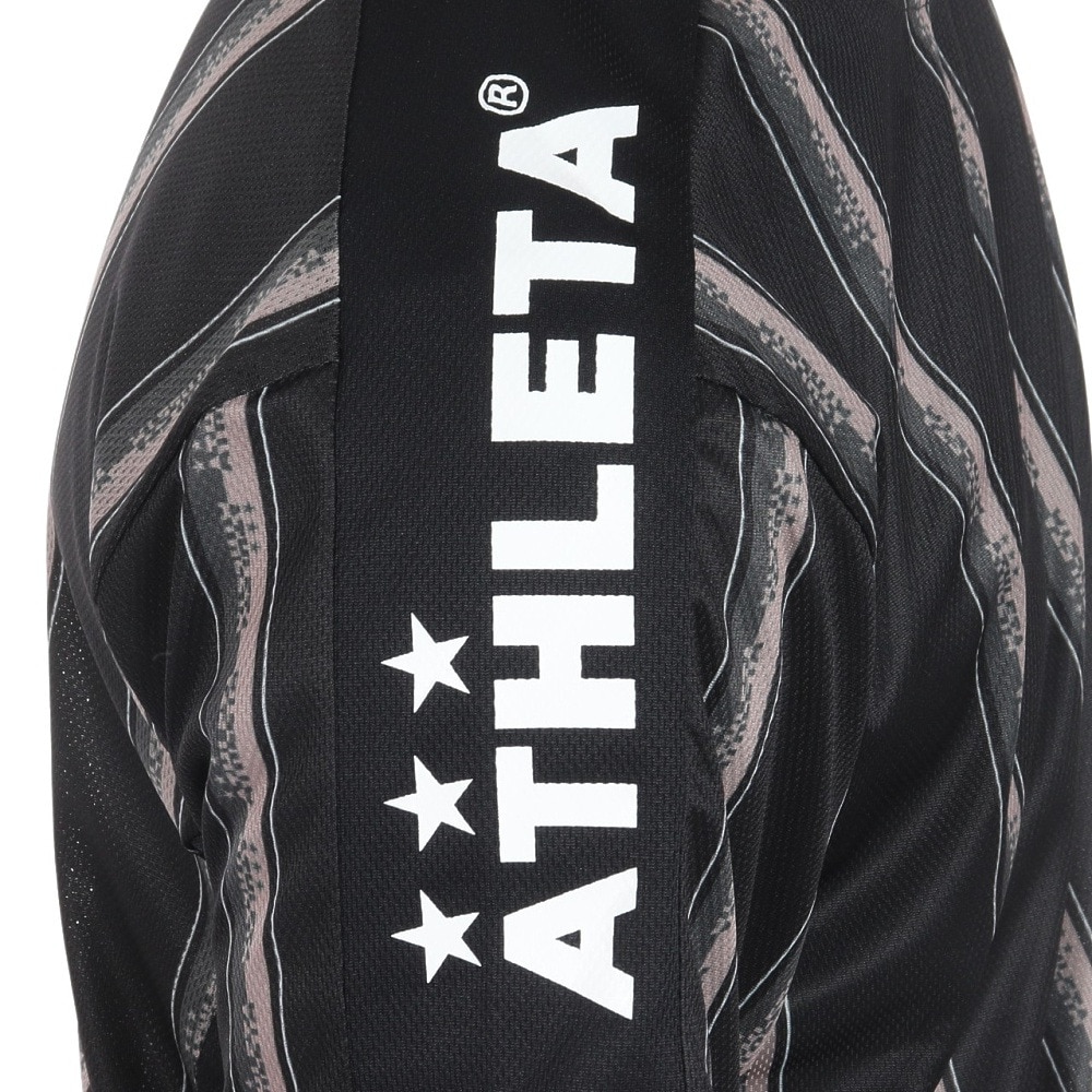 アスレタ（ATHLETA）（メンズ）サッカー フットサルウェア ストライププラクティスシャツ 2408 BLK