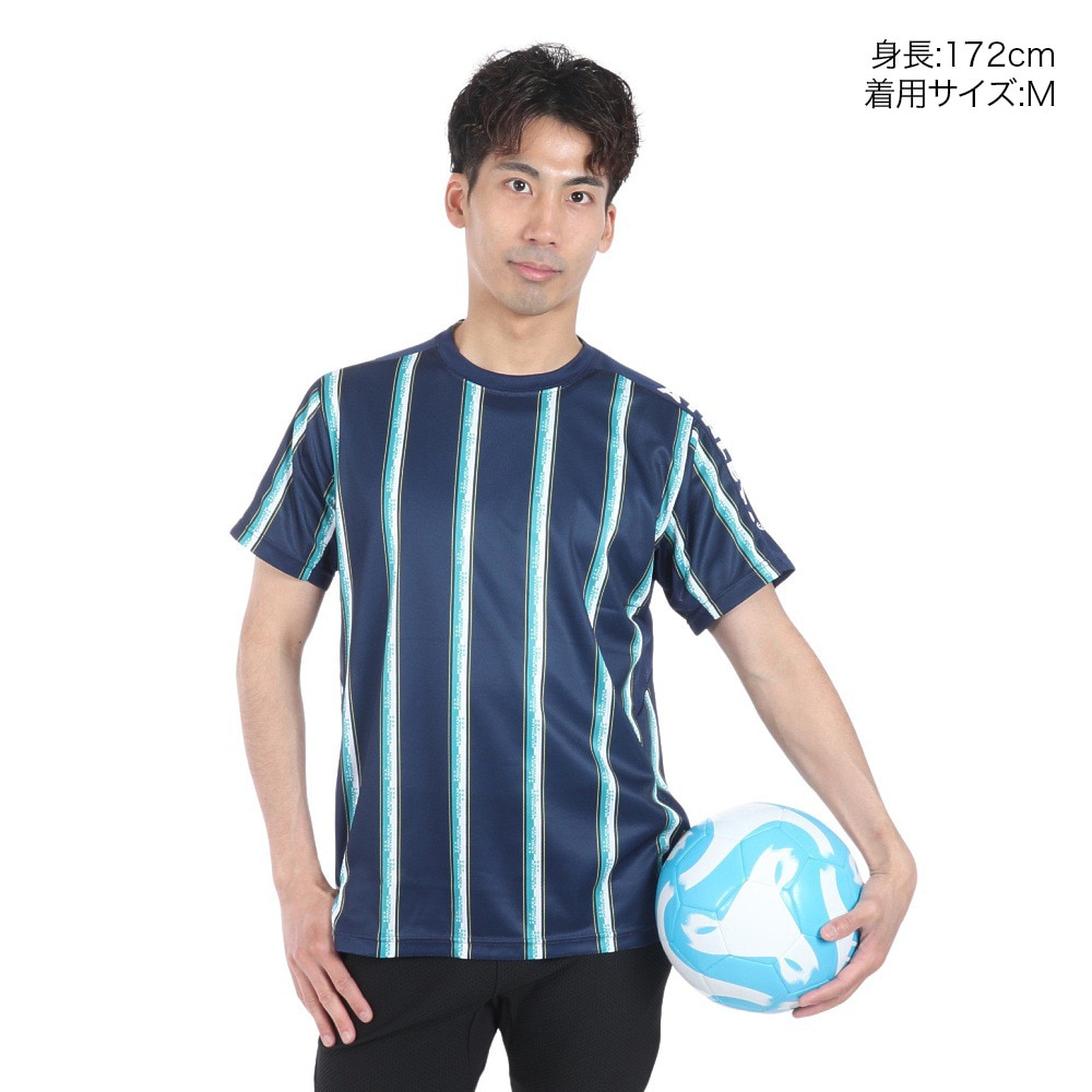 アスレタ（ATHLETA）（メンズ）サッカー フットサルウェア ストライププラクティスシャツ 2408 NVY