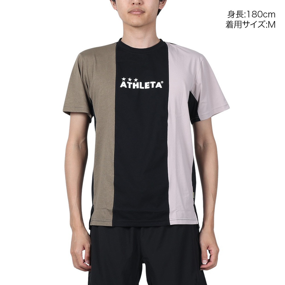 アスレタ（ATHLETA）（メンズ）サッカー フットサルウェア プラクティスTシャツ 3386 BLK/BEG