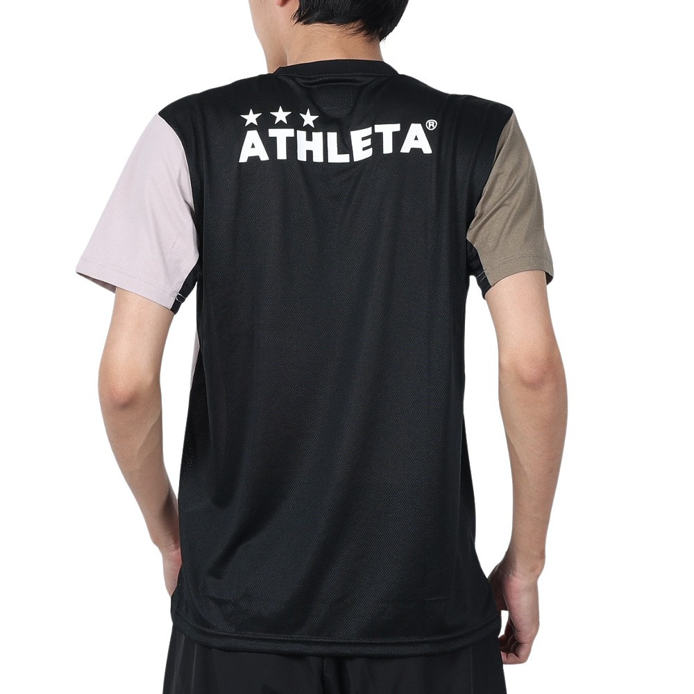 アスレタ（ATHLETA）（メンズ）サッカー フットサルウェア プラクティスTシャツ 3386 BLK/BEG