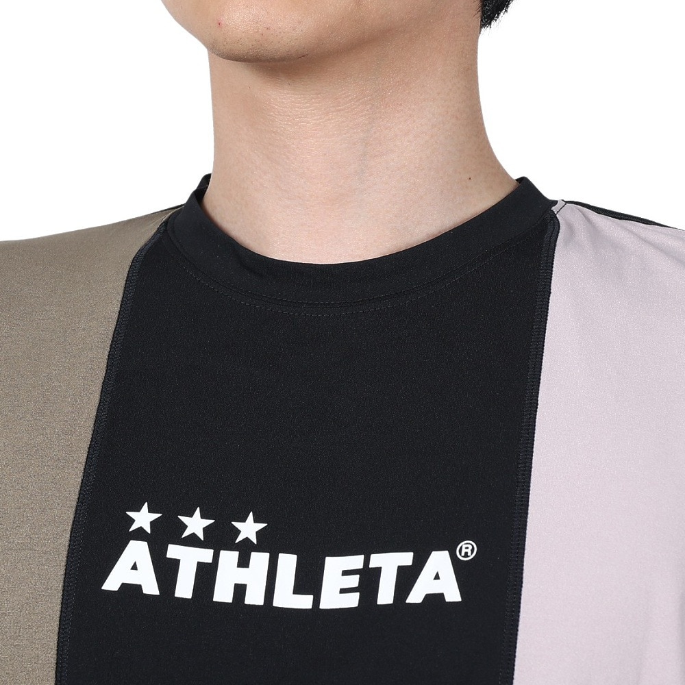 アスレタ（ATHLETA）（メンズ）サッカー フットサルウェア プラクティスTシャツ 3386 BLK/BEG