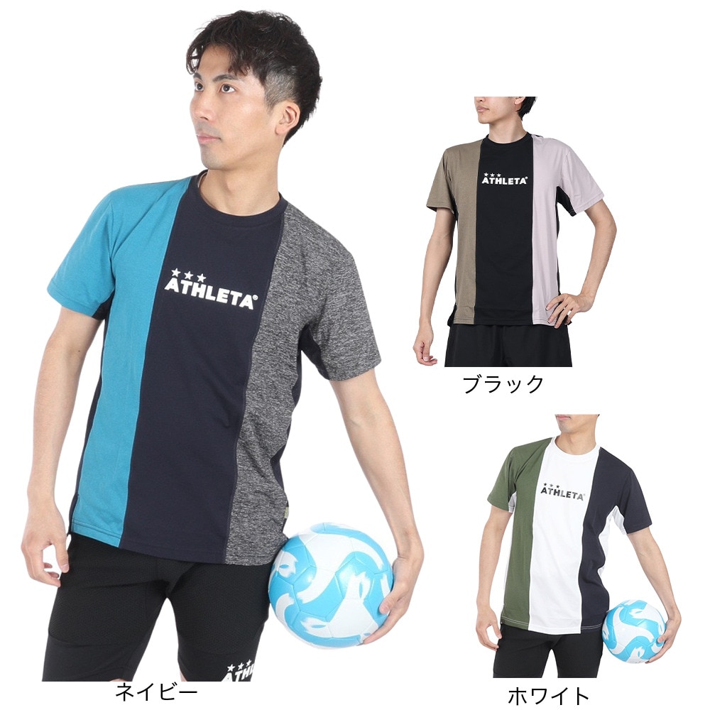 アスレタ（ATHLETA）（メンズ）サッカー フットサルウェア プラクティスTシャツ 3386 BLK/BEG