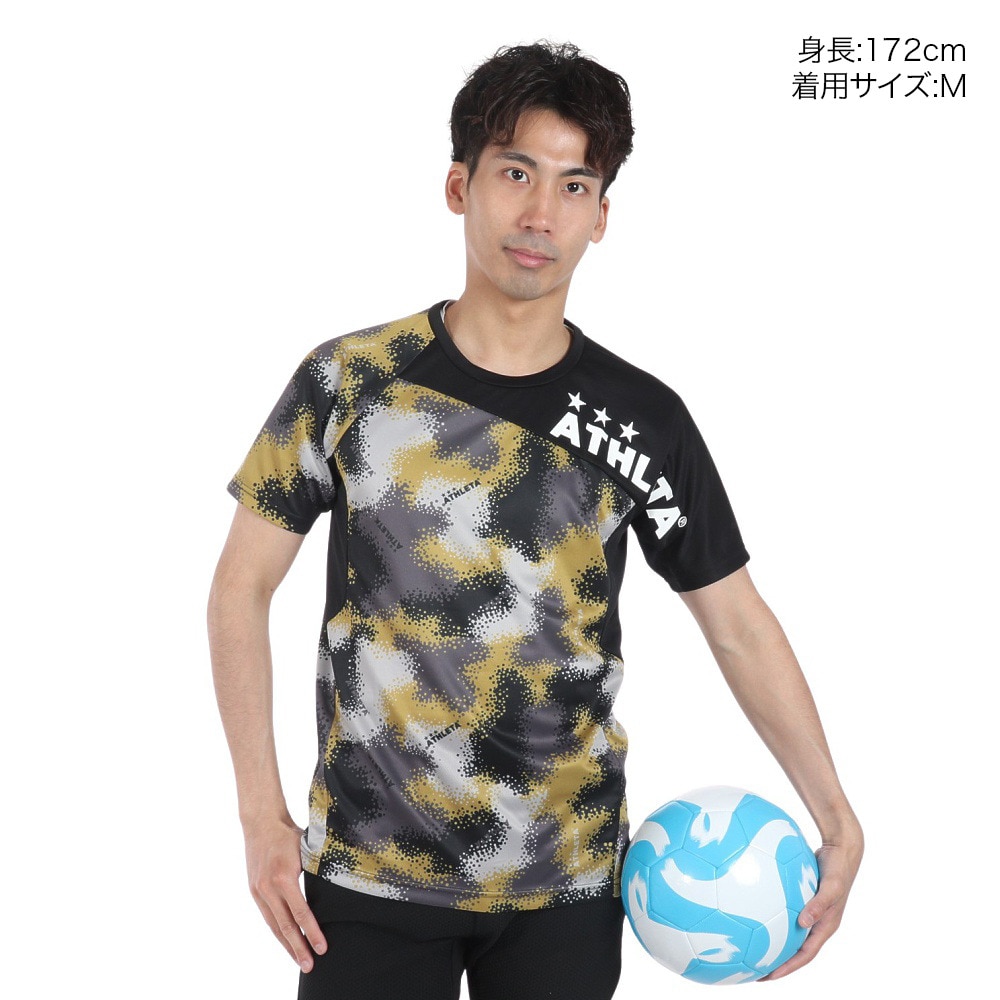 アスレタ（ATHLETA）（メンズ）サッカー フットサルウェア 柄プラクティスシャツ XE-450 BLK