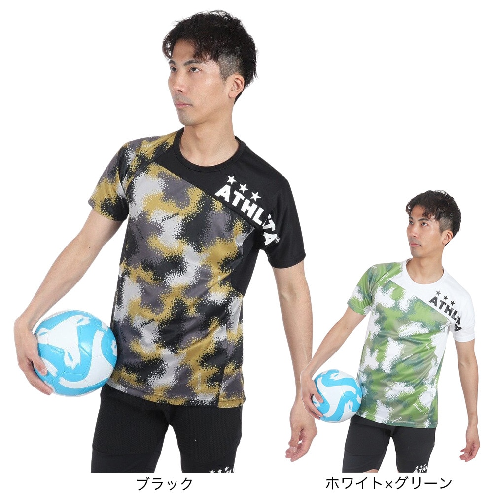 アスレタ（ATHLETA）（メンズ）サッカー フットサルウェア 柄プラクティスシャツ XE-450 BLK
