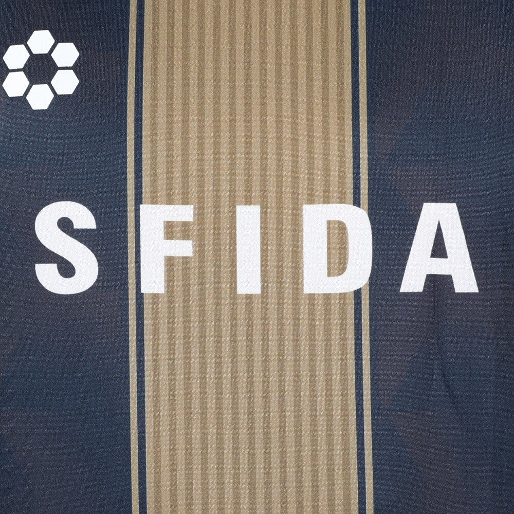 スフィーダ（SFIDA）（メンズ）サッカー フットサルウェア プラクティスシャツ センターストライプ SA-24X30 NVY/ST GRN