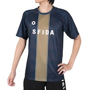 スフィーダ（SFIDA）（メンズ）サッカー フットサルウェア プラクティスシャツ センターストライプ SA-24X30 NVY/ST GRN