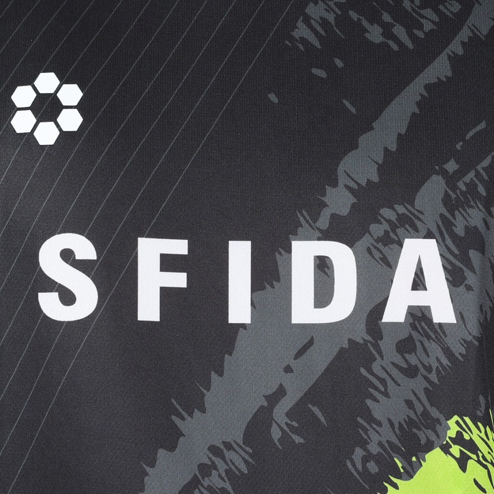スフィーダ（SFIDA）（メンズ）サッカー フットサルウェア プラクティスシャツ アシンメトリーグラフィック SA-24X31 BLK