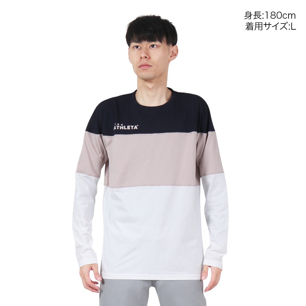 アスレタ（ATHLETA）（メンズ）サッカー フットサルウェア カラーブロックプラ 長袖Tシャツ 3388 GPN