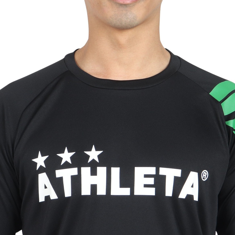 アスレタ（ATHLETA）（メンズ）サッカー フットサルウェア ロング プラクティス Tシャツ XE-456 BLK