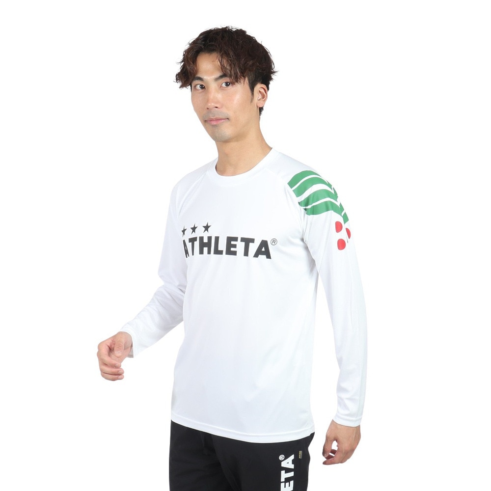 アスレタ（ATHLETA）（メンズ）サッカー フットサルウェア ロング プラクティス Tシャツ XE-456 WHT