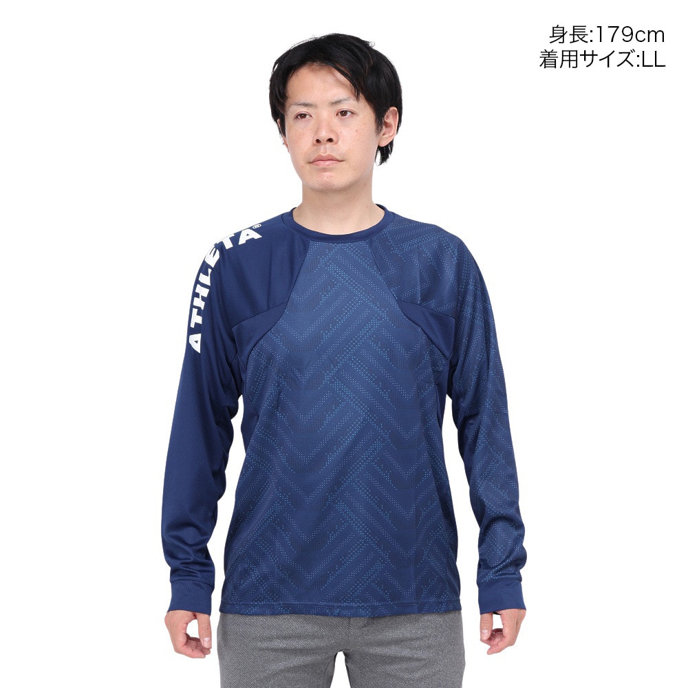 アスレタ（ATHLETA）（メンズ）サッカー フットサルウェア グラフィックプラシャツ 2409 NVY