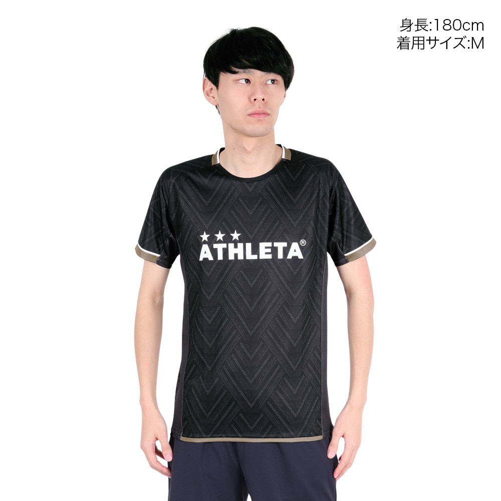 アスレタ（ATHLETA）（メンズ）サッカー フットサルウェア グラフィックプラクティスシャツ 2417 BLK