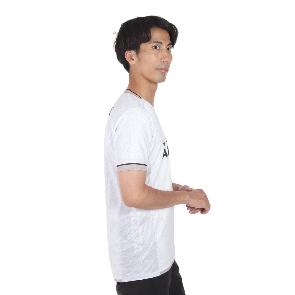 アスレタ（ATHLETA）（メンズ）サッカー フットサルウェア 半袖 グラフィック プラクティスシャツ 2417 WHT