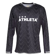 (メンズ)サッカー フットサルウェア 長袖 グラフィック プラクティスシャツ 2418 BLK