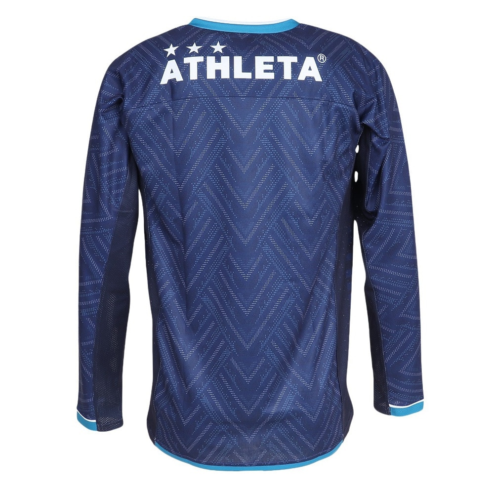 アスレタ（ATHLETA）（メンズ）サッカー フットサルウェア 長袖 グラフィック プラクティスシャツ 2418 NVY