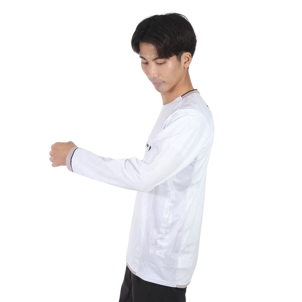 アスレタ（ATHLETA）（メンズ）サッカー フットサルウェア 長袖 グラフィック プラクティスシャツ 2418 WHT