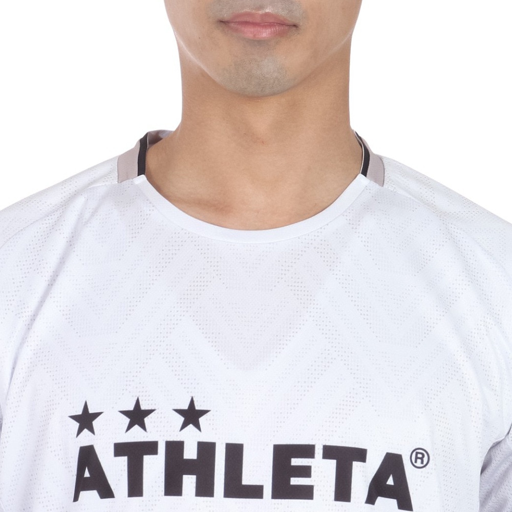 アスレタ（ATHLETA）（メンズ）サッカー フットサルウェア 長袖 グラフィック プラクティスシャツ 2418 WHT