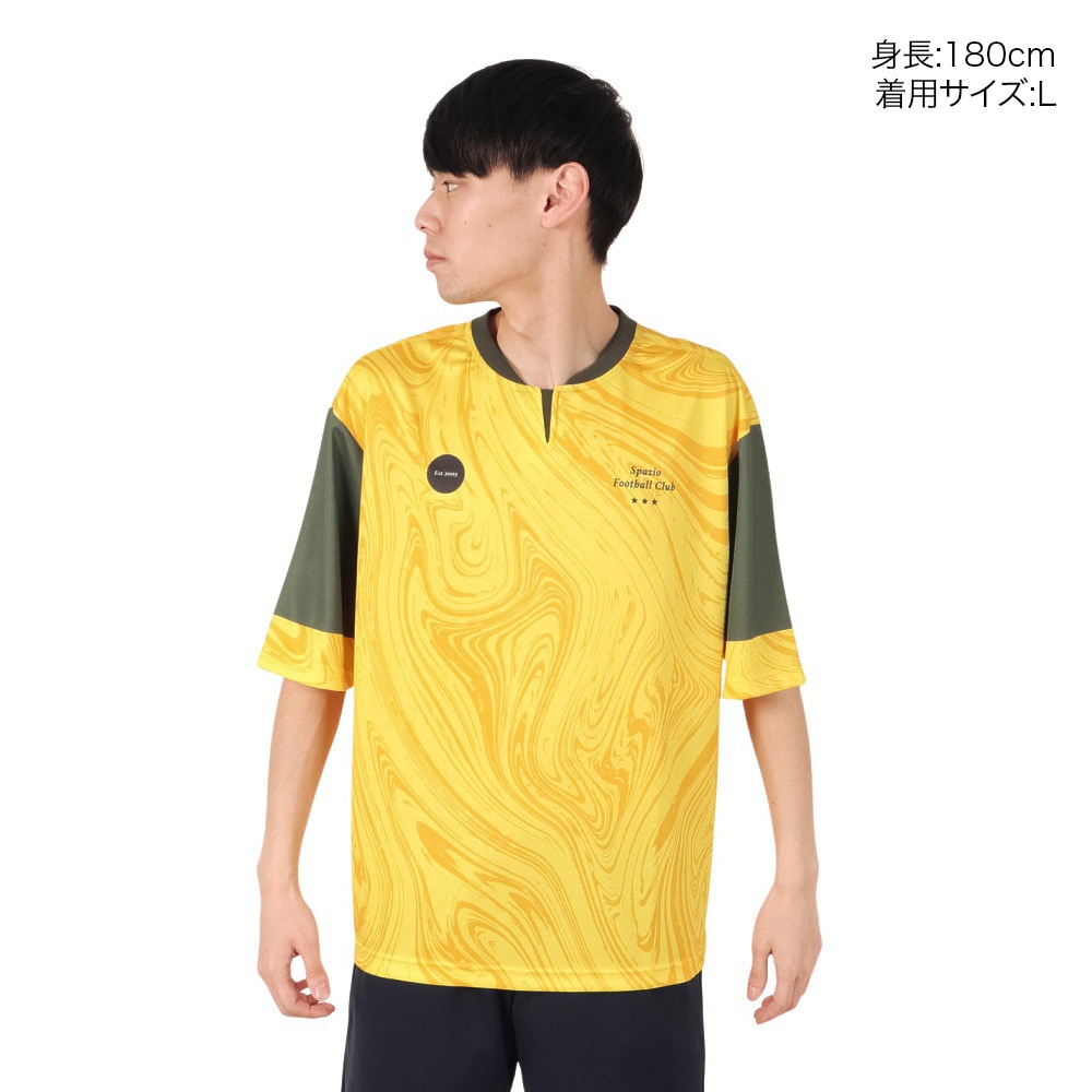 スパッツィオ（SPAZIO）（メンズ）サッカー フットサルウェア オーバーサイズ マーブル 半袖プラシャツ GE-1003-14