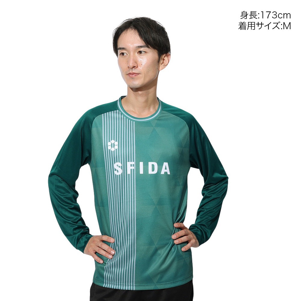 スフィーダ（SFIDA）（メンズ）長袖シャツ プラクティスＴシャツ SA-24X51 GRN