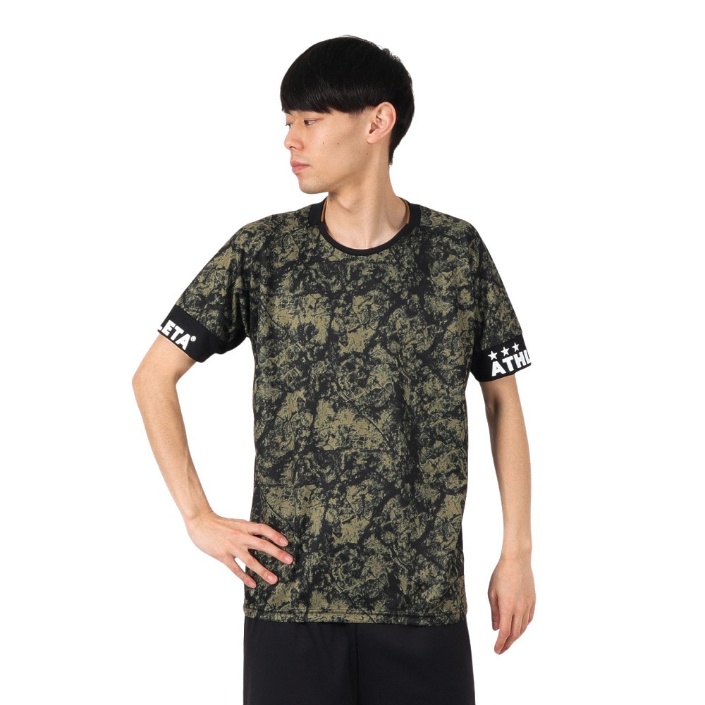 アスレタ（ATHLETA）（メンズ）サッカー フットサルウェア ドライ グラフィックプラクティスシャツ 2423 BEG