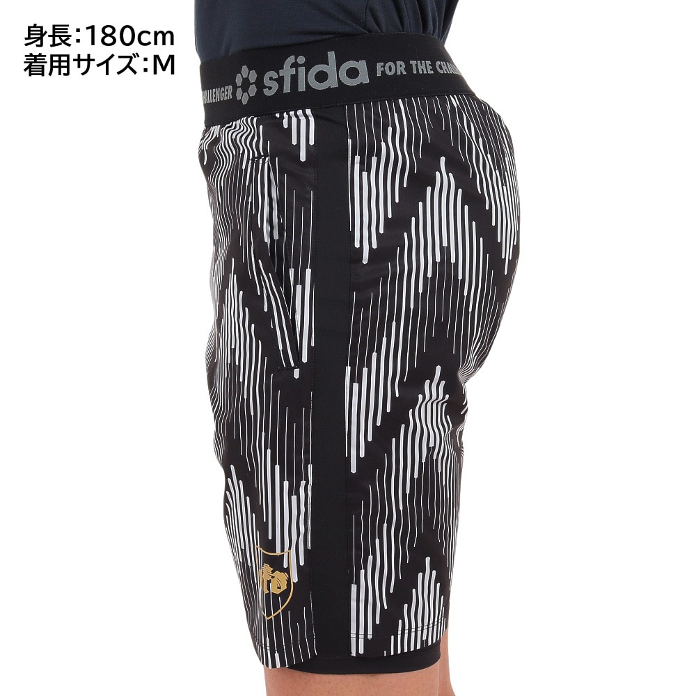 スフィーダ（SFIDA）（メンズ）サッカー フットサルウェア Noiserハイブリッドトレーニングショーツ SA-22112 BLK