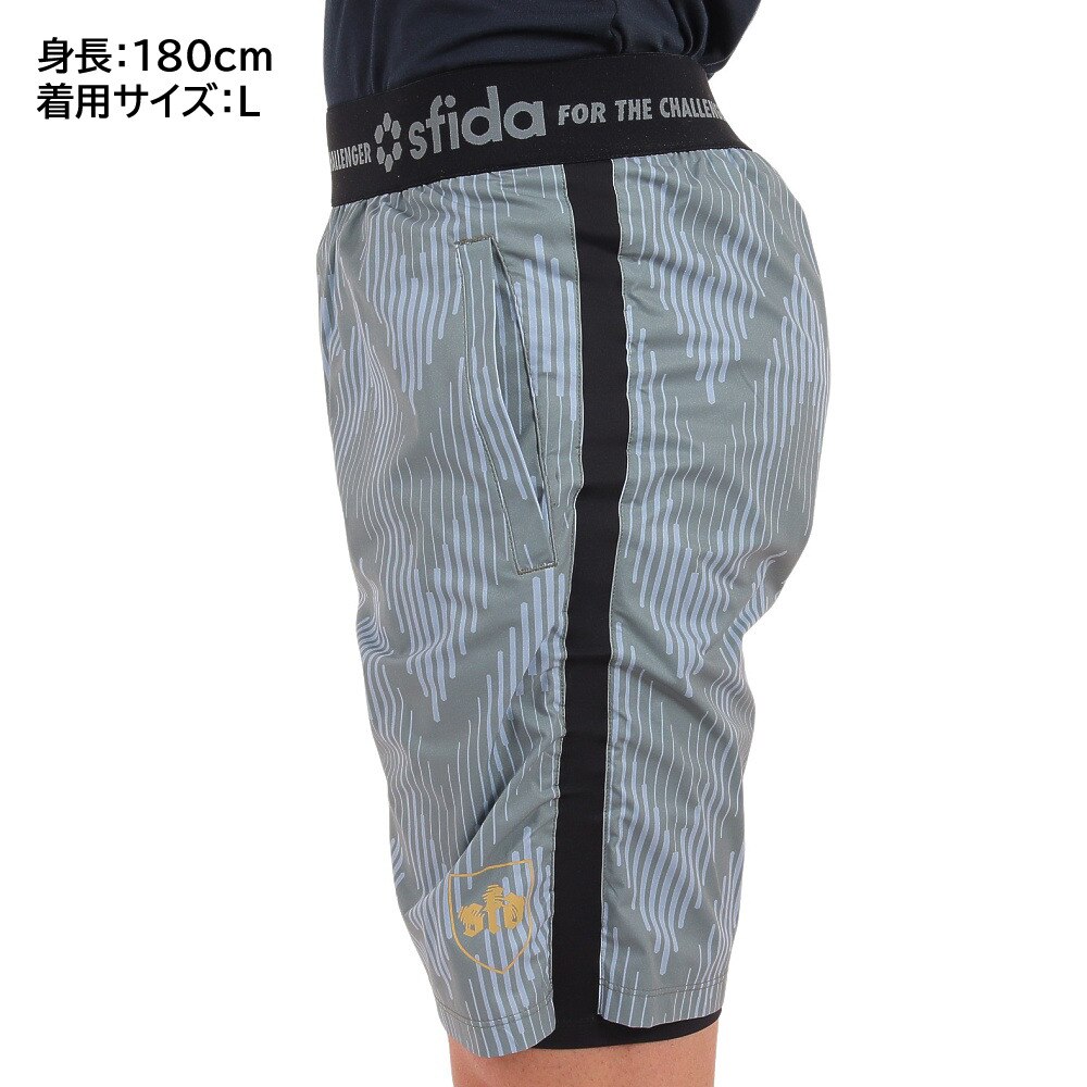 スフィーダ（SFIDA）（メンズ）サッカー フットサルウェア Noiserハイブリッドトレーニングショーツ SA-22112 GRY