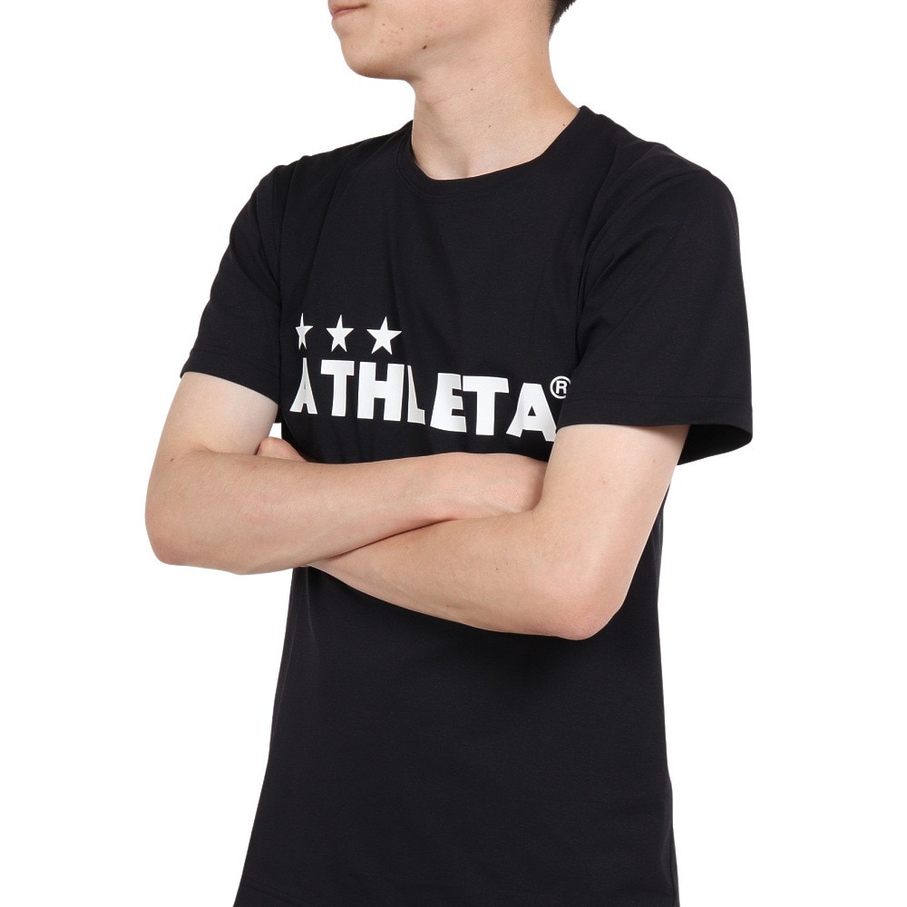 アスレタ（ATHLETA）（メンズ）サッカー フットサルウェア Tシャツ カラー杢 3363 BLK スポーツ用品はスーパースポーツゼビオ
