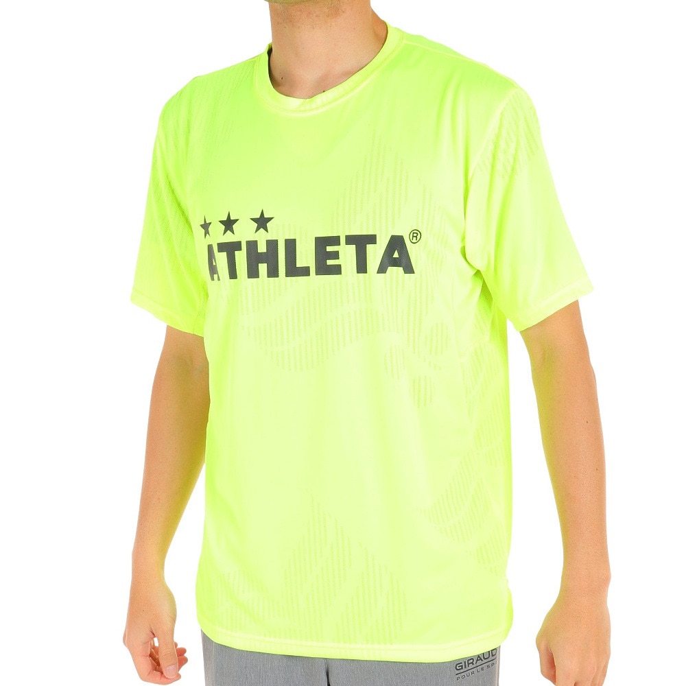 アスレタ（ATHLETA）（メンズ）サッカー フットサルウェア ジャガードメッシュTシャツ 2S 3364 YEL  スポーツ用品はスーパースポーツゼビオ
