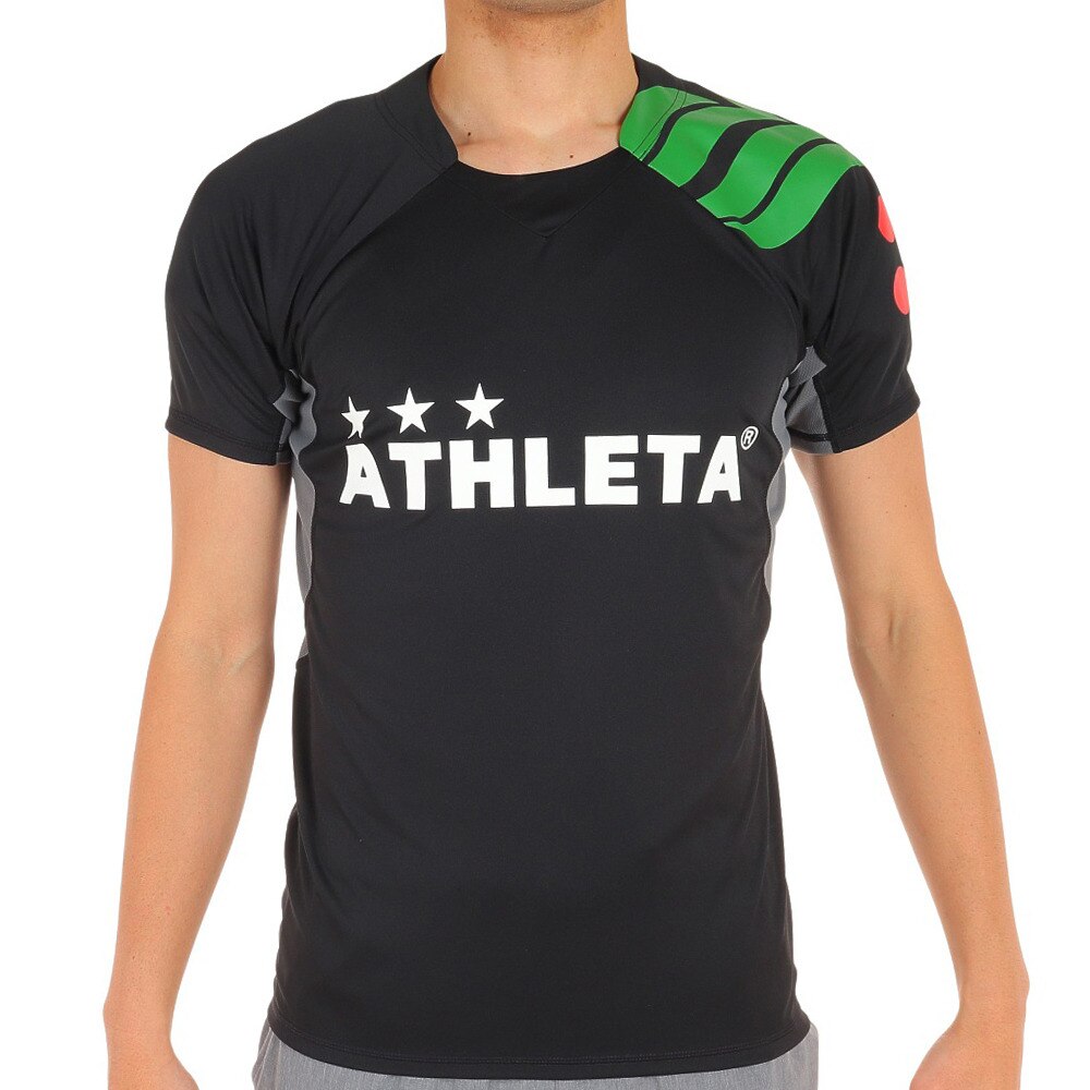 アスレタ（ATHLETA）（メンズ）サッカー フットサルウェア Tシャツ 切替プラシャツ XE-419 BLK