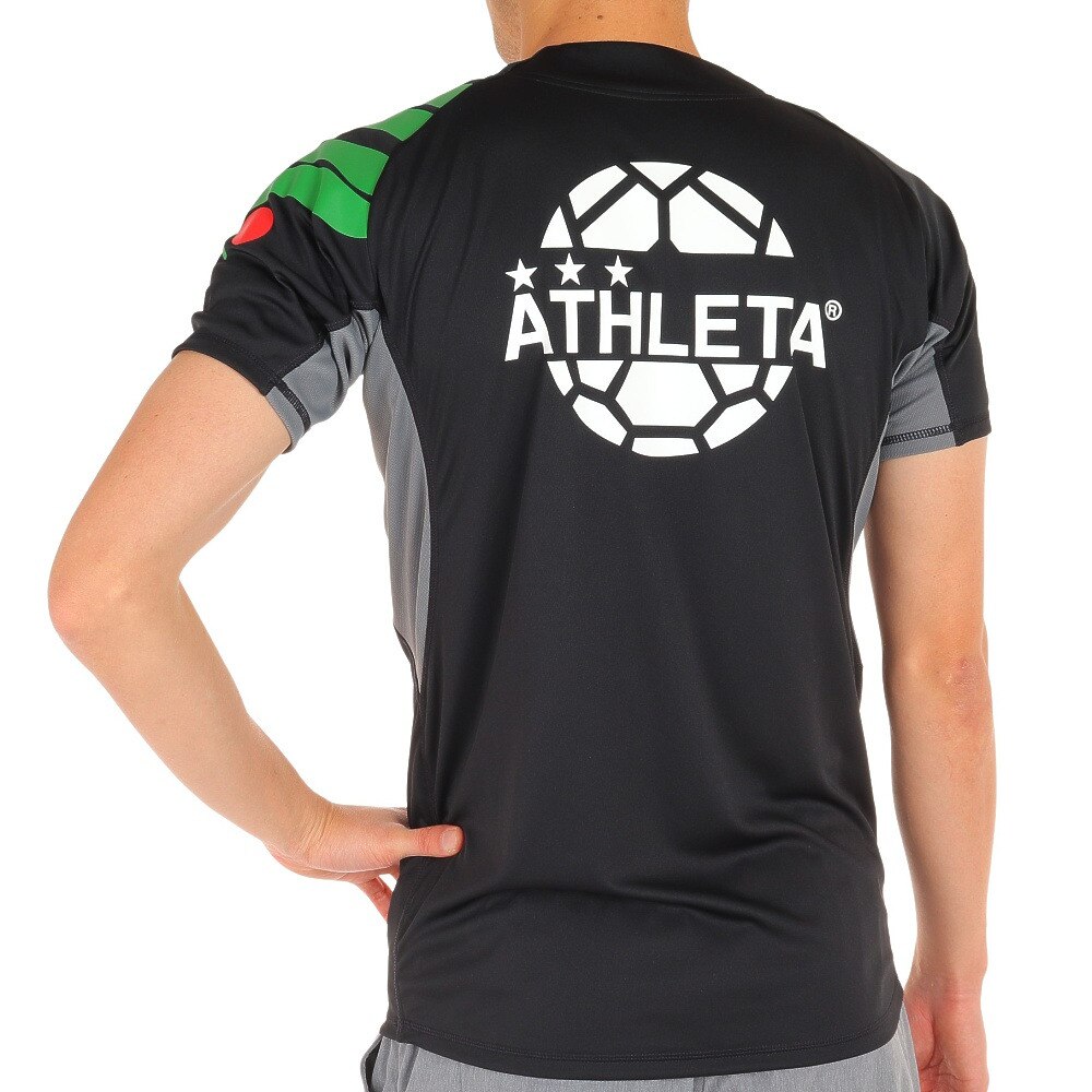 アスレタ（ATHLETA）（メンズ）サッカー フットサルウェア Tシャツ 切替プラシャツ XE-419 BLK