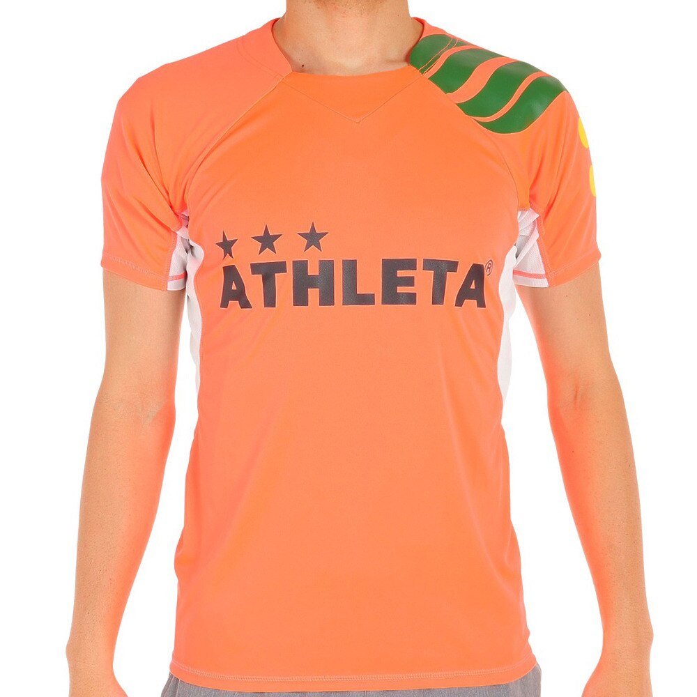 アスレタ（ATHLETA）（メンズ）サッカー フットサルウェア Tシャツ 切替プラシャツ XE-419 RED 冷感 速乾