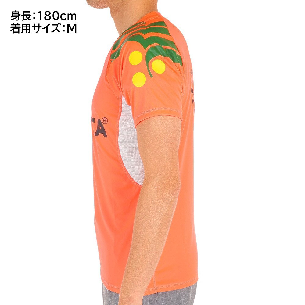 アスレタ（ATHLETA）（メンズ）サッカー フットサルウェア Tシャツ 切替プラシャツ XE-419 RED 冷感 速乾