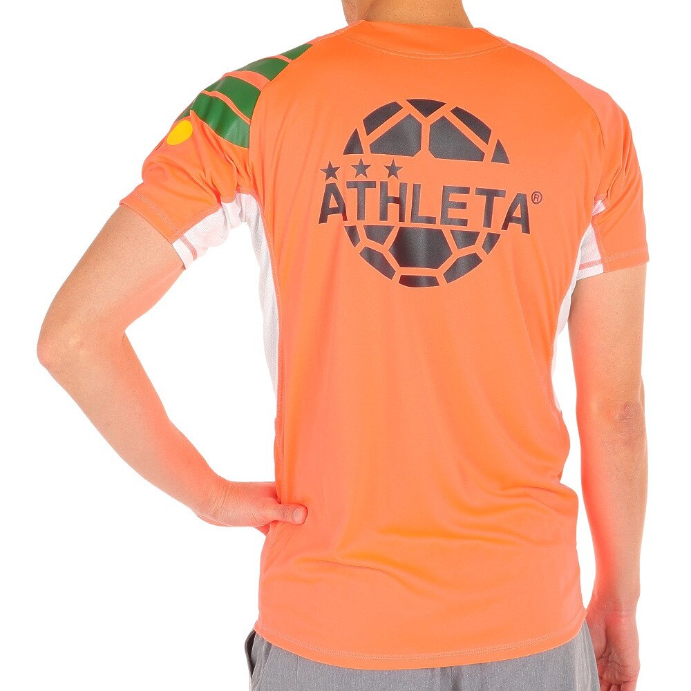 アスレタ（ATHLETA）（メンズ）サッカー フットサルウェア Tシャツ 切替プラシャツ XE-419 RED 冷感 速乾