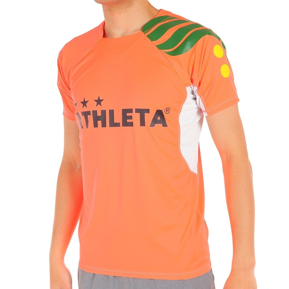 アスレタ（ATHLETA）（メンズ）サッカー フットサルウェア Tシャツ 切替プラシャツ XE-419 RED 冷感 速乾