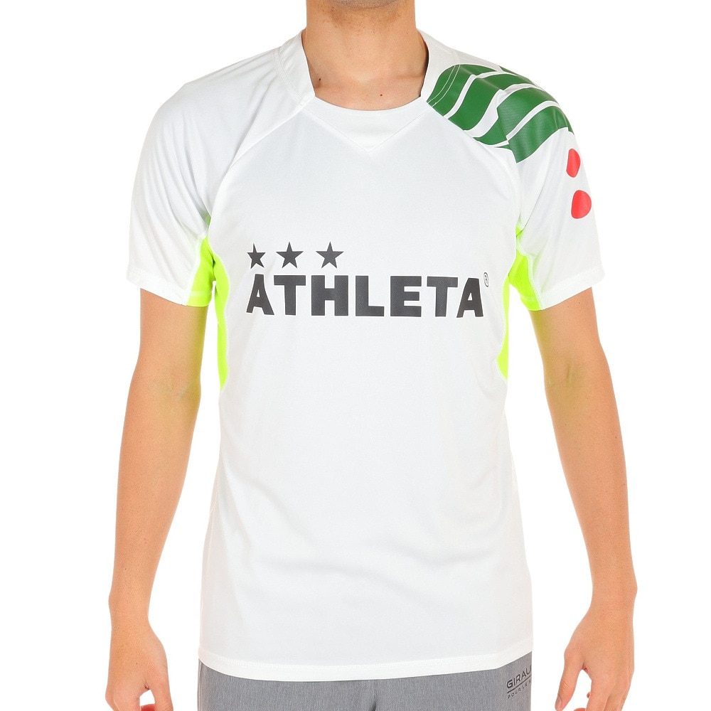 アスレタ（ATHLETA）（メンズ）サッカー フットサルウェア Tシャツ 切替プラシャツ XE-419 WHT 冷感 速乾