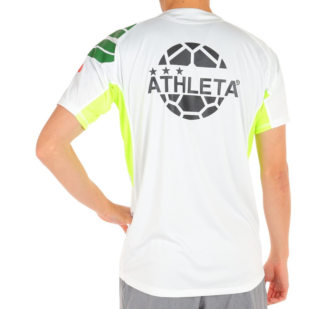 アスレタ（ATHLETA）（メンズ）サッカー フットサルウェア Tシャツ 切替プラシャツ XE-419 WHT 冷感 速乾