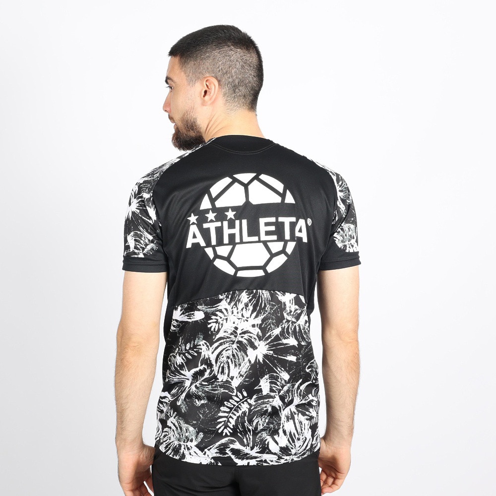 アスレタ（ATHLETA）（メンズ）サッカー フットサルウェア Tシャツ 総柄プラシャツ XE-421 BLK