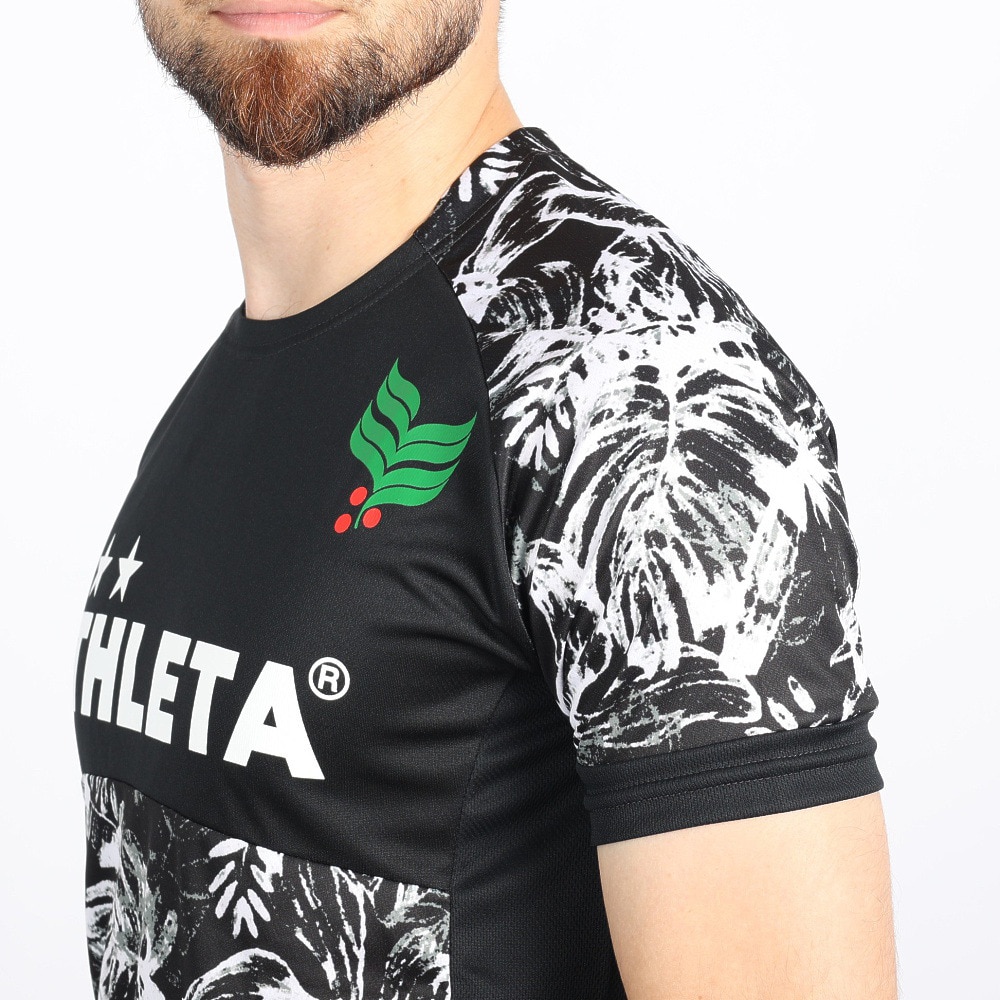 アスレタ（ATHLETA）（メンズ）サッカー フットサルウェア Tシャツ 総柄プラシャツ XE-421 BLK